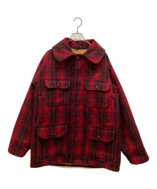 WOOLRICH（ウールリッチ）WOOLRICH (ウールリッチ) マッキーノクルーザージャケット レッド×ブラック サイズ:	SIZE 42の古着・服飾アイテム