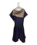 Vivienne Westwoodヴィヴィアンウエストウッド）の古着「カットソーワンピース」｜ネイビー×ベージュ