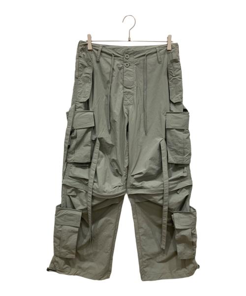 HOUSTON（ヒューストン）HOUSTON (ヒューストン) ナイロン テクノパンツ カーキ サイズ:Mの古着・服飾アイテム