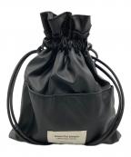 beautiful people×STUDIOUSビューティフルピープル×ステュディオス）の古着「2Way Leather Drawstring Shoulder Bag」｜ブラック