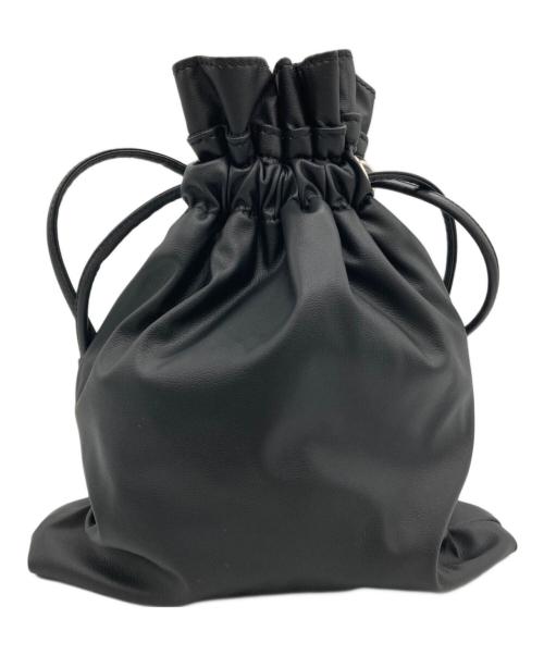 beautiful people（ビューティフルピープル）beautiful people (ビューティフルピープル) STUDIOUS (ステュディオス) 2Way Leather Drawstring Shoulder Bag ブラックの古着・服飾アイテム