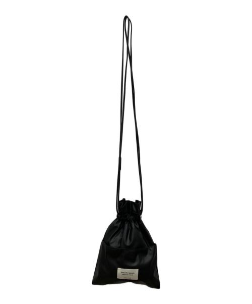 beautiful people（ビューティフルピープル）beautiful people (ビューティフルピープル) STUDIOUS (ステュディオス) 2Way Leather Drawstring Shoulder Bag ブラックの古着・服飾アイテム