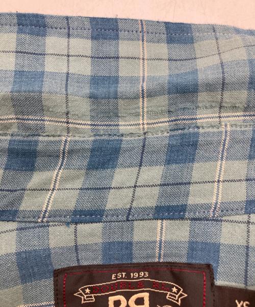 RRL（ダブルアールエル）RRL (ダブルアールエル) インドコットンチェックシャツ ブルー サイズ:XSの古着・服飾アイテム