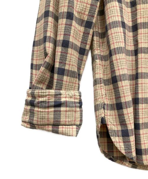 RRL（ダブルアールエル）RRL (ダブルアールエル) インドコットンチェックシャツ ベージュ サイズ:Sの古着・服飾アイテム
