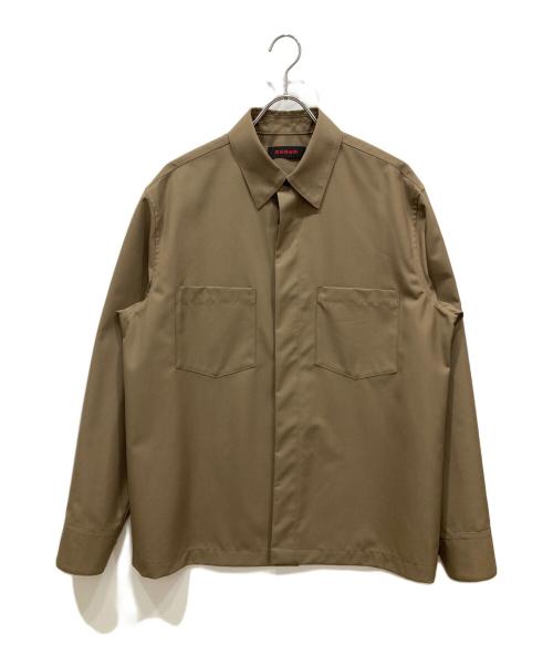 CABAN（キャバン）CABaN (キャバン) ドライウールタイプライター オーバーサイズシャツ ベージュ サイズ:Mの古着・服飾アイテム