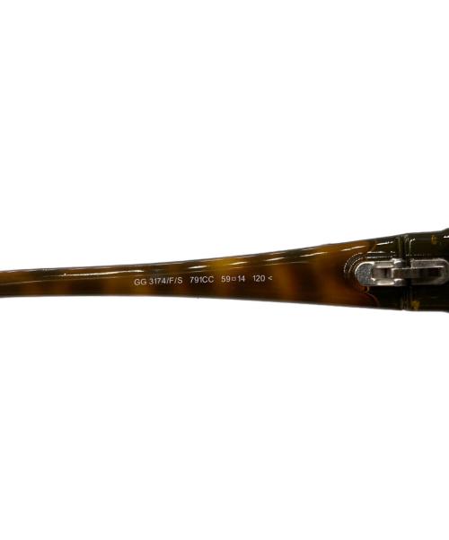 GUCCI（グッチ）GUCCI (グッチ) インターロッキングサングラス ブラウン サイズ:59□14の古着・服飾アイテム