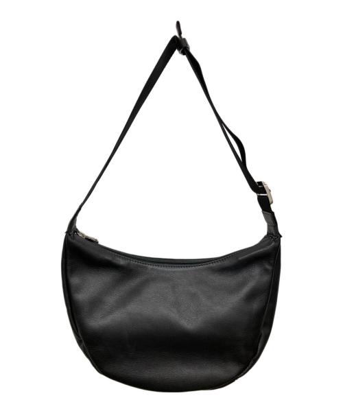 russet（ラシット）russet (ラシット) ソフトレザーラウンドショルダーバッグ ブラックの古着・服飾アイテム