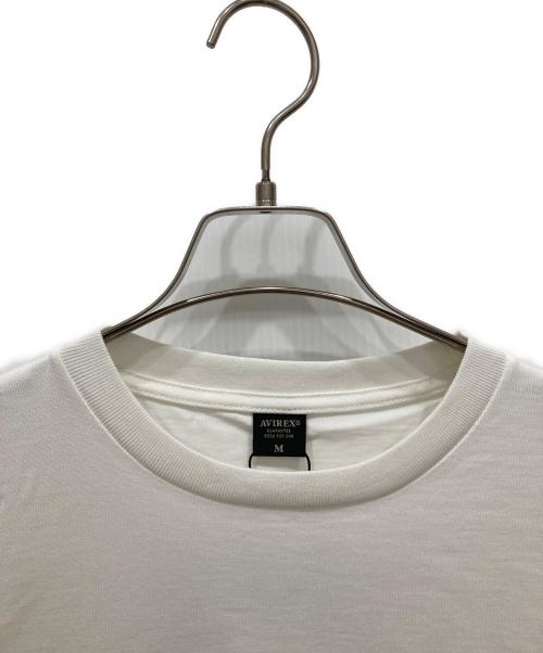 AVIREX（アヴィレックス）AVIREX (アヴィレックス) 刺繍ロングスリーブカットソー ホワイト サイズ:Ⅿの古着・服飾アイテム
