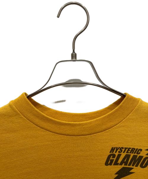 Hysteric Glamour（ヒステリックグラマー）Hysteric Glamour (ヒステリックグラマー) SCRATCH LINEプリントTシャツ イエロー サイズ:Sの古着・服飾アイテム