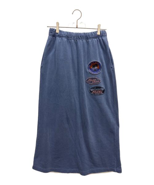 AVIREX（アヴィレックス）AVIREX (アヴィレックス) Fade Wash Patch Skirt ブルー サイズ:SIZE Freeの古着・服飾アイテム