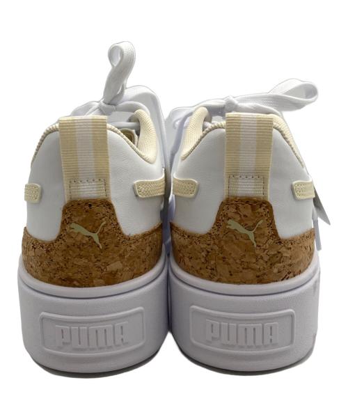 PUMA（プーマ）PUMA (プーマ) カメルン コルク ホワイト×ベージュ サイズ:24の古着・服飾アイテム