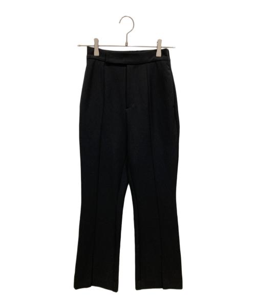 anuans（アニュアンス）anuans (アニュアンス) ダブルストレッチスリットフレアパンツ ブラック サイズ:XSの古着・服飾アイテム