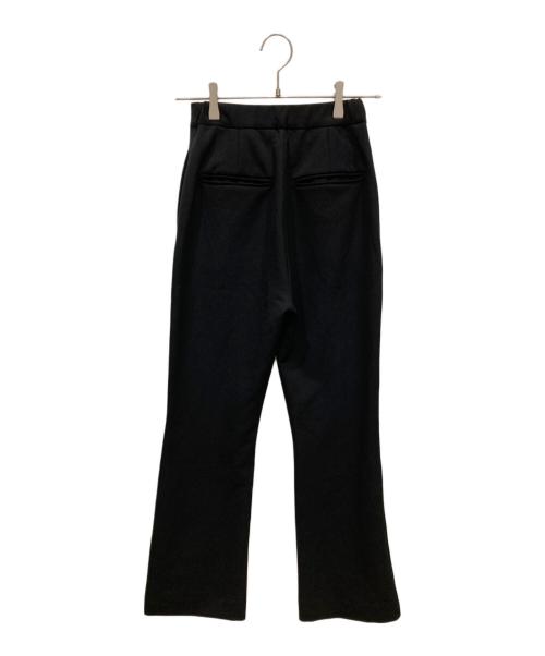 anuans（アニュアンス）anuans (アニュアンス) ダブルストレッチスリットフレアパンツ ブラック サイズ:XSの古着・服飾アイテム