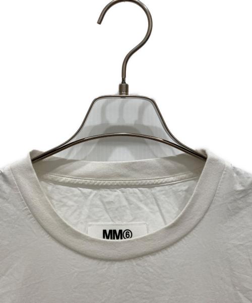 MM6 Maison Margiela（エムエムシックスメゾンマルジェラ）MM6 Maison Margiela (エムエムシックスメゾンマルジェラ) ロゴカットソー ホワイト サイズ:SIZE 36の古着・服飾アイテム