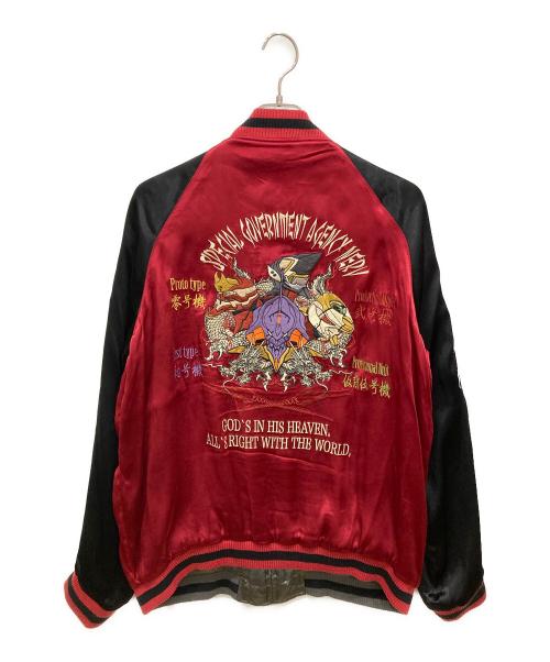 錦（ニシキ）錦 (ニシキ) EVANGELION (エヴァンゲリオン) 雅結 (ミヤビムスビ) リバーシブルジャケット ブラック×グレー サイズ: Lの古着・服飾アイテム