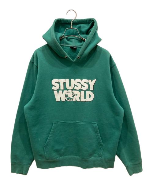 stussy（ステューシー）stussy (ステューシー) プルオーバーパーカー グリーン サイズ:Ⅼの古着・服飾アイテム