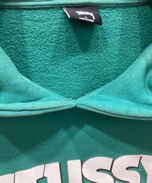 stussy（ステューシー）stussy (ステューシー) プルオーバーパーカー グリーン サイズ:Ⅼの古着・服飾アイテム