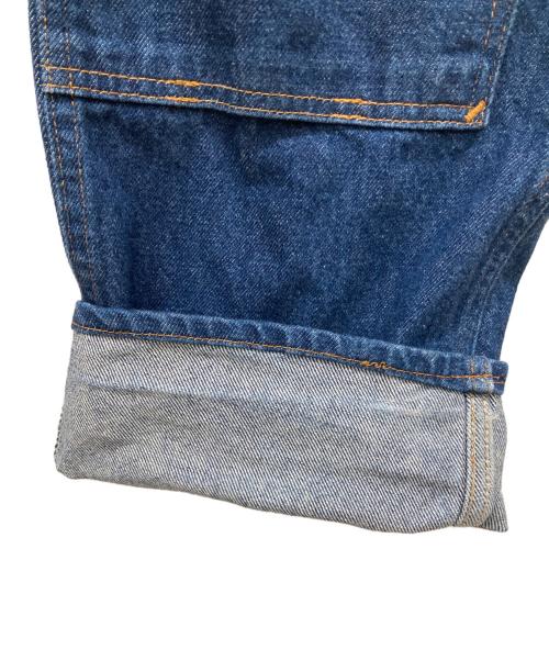 PRSN BLU（プリズンブルース）PRSN BLU (プリズンブルース) ダブルニーデニムパンツ インディゴ サイズ:86cm (W34)の古着・服飾アイテム