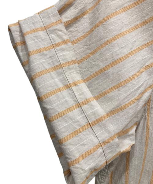 Pilgrim Surf+Supply（ピルグリム サーフサプライ）PILGRIM SURF+SUPPLY (ピルグリム サーフサプライ) 25SS Johnny Stripe Short Sleeve Shirt ベージュ サイズ:Lの古着・服飾アイテム