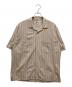 PILGRIM SURF+SUPPLY（ピルグリム サーフサプライ）の古着「25SS Johnny Stripe Short Sleeve Shirt」｜ベージュ