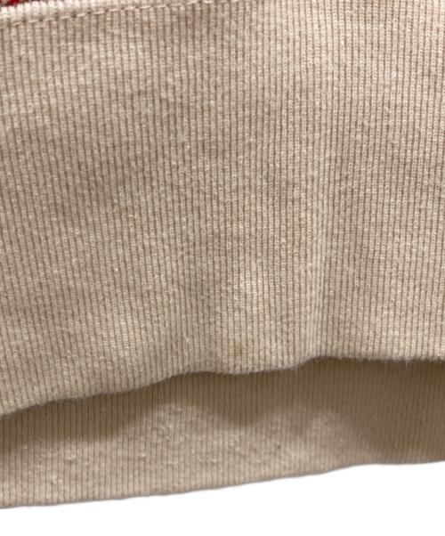 A BATHING APE（アベイシングエイプ）A BATHING APE (ア ベイシング エイプ) クルーネックスウェット ベージュ×レッド サイズ:Ⅼの古着・服飾アイテム