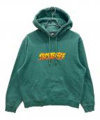 stussyステューシー）の古着「Fire Hoodie」｜グリーン