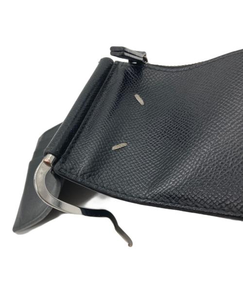 Maison Margiela（メゾンマルジェラ）Maison Margiela (メゾンマルジェラ) グレインレザーマネークリップ ブラックの古着・服飾アイテム