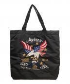 AVIREXアヴィレックス）の古着「刺繍トートバッグ」｜ブラック