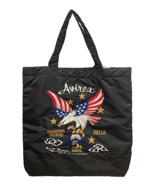 AVIREX（アヴィレックス）AVIREX (アヴィレックス) 刺繍トートバッグ ブラック 未使用品の古着・服飾アイテム