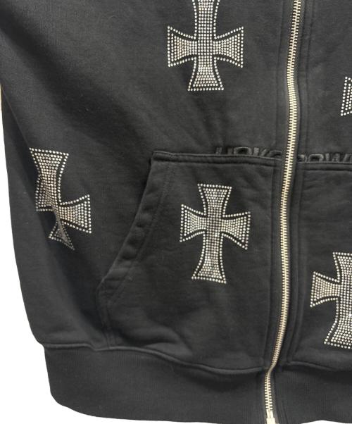 unknown（アンノウン）Unknown (アンノウン) クロスラインストーンパーカー ブラック サイズ:Ⅼの古着・服飾アイテム