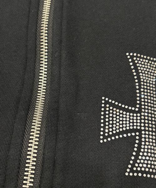 unknown（アンノウン）Unknown (アンノウン) クロスラインストーンパーカー ブラック サイズ:Ⅼの古着・服飾アイテム