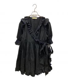 TEN（テン）の古着「フリルブラウス」｜ブラック