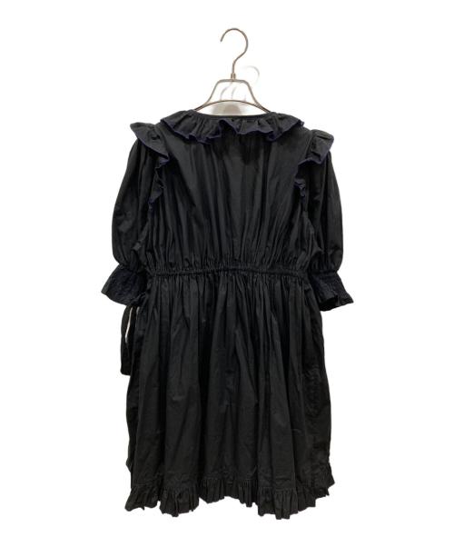 TEN（テン）ten (テン) フリルブラウス ブラック サイズ:Ⅼの古着・服飾アイテム