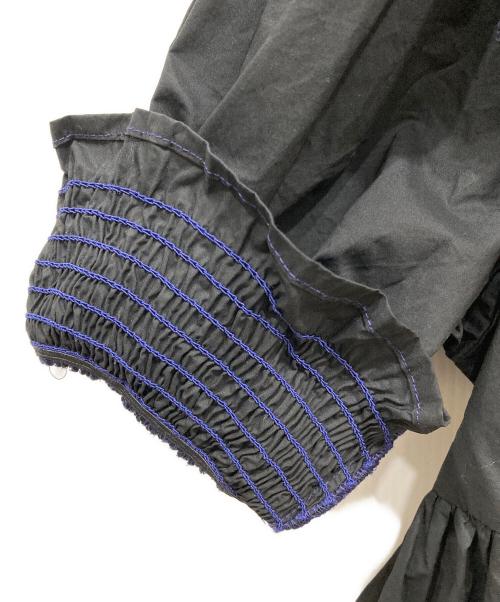 TEN（テン）ten (テン) フリルブラウス ブラック サイズ:Ⅼの古着・服飾アイテム