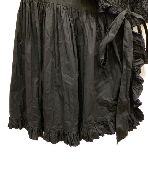 TEN（テン）ten (テン) フリルブラウス ブラック サイズ:Ⅼの古着・服飾アイテム