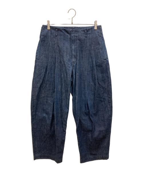 COMME des GARCONS HOMME PLUS（コムデギャルソンオムプリュス）COMME des GARCONS HOMME PLUS (コムデギャルソンオムプリュス) タックワイドデニム インディゴ サイズ:Mの古着・服飾アイテム