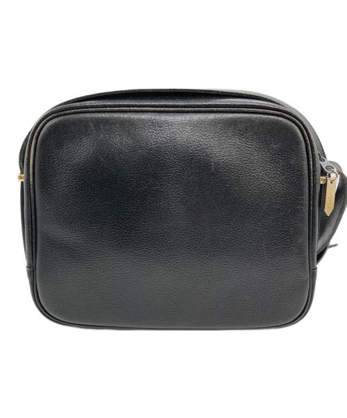 Yves Saint Laurent（イヴサンローラン）Yves Saint Laurent (イヴサンローラン) 三角プレートショルダーバッグ ブラックの古着・服飾アイテム