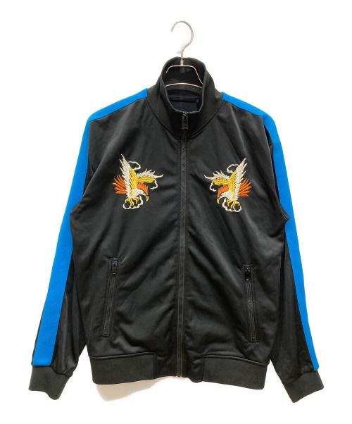 DIESEL（ディーゼル）DIESEL (ディーゼル) トラックスカジャン ブラック×ブルー サイズ:Ⅼの古着・服飾アイテム