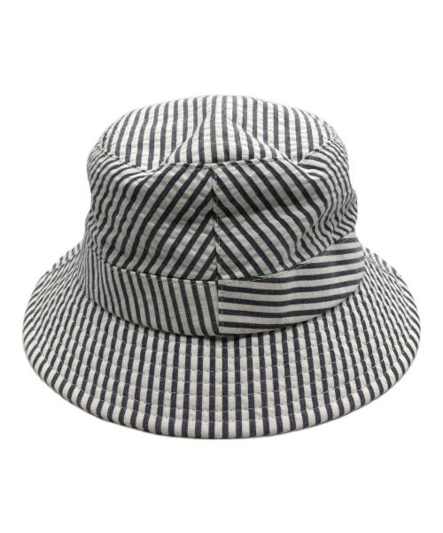 SUPREME（シュプリーム）Supreme (シュプリーム) BROOKS BROTHERS (ブルックスブラザーズ) Seersucker Bucket Hat ホワイト×グレーの古着・服飾アイテム