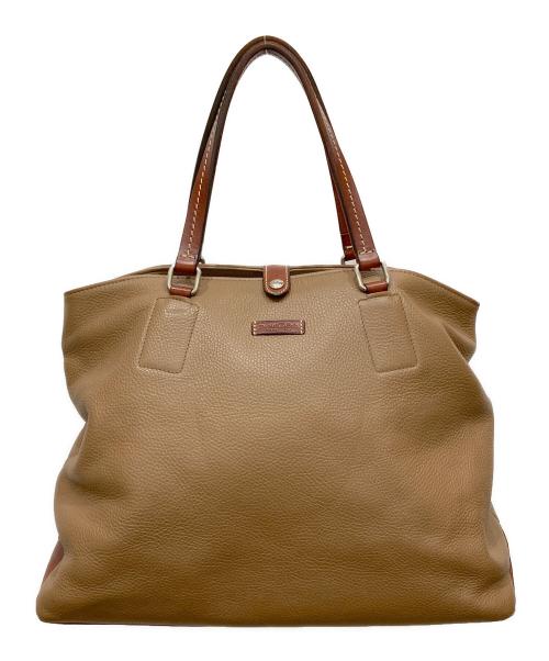 Daniel&Bob（ダニエル＆ボブ）Daniel&Bob (ダニエル＆ボブ) TOMORROW LAND (トゥモローランド) 別注レザートートバッグ ブラウンの古着・服飾アイテム