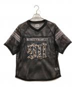 90909090）の古着「90 Numbering Mesh Jersey」｜ブラック