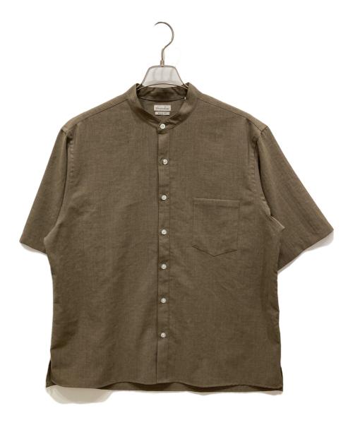 STEVEN ALAN（スティーブンアラン）STEVEN ALAN (スティーブンアラン) LNN/TCH BAND COLLAR SHIRT-BOLD ブラウン サイズ:Ⅼの古着・服飾アイテム