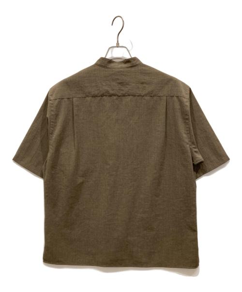 STEVEN ALAN（スティーブンアラン）STEVEN ALAN (スティーブンアラン) LNN/TCH BAND COLLAR SHIRT-BOLD ブラウン サイズ:Ⅼの古着・服飾アイテム