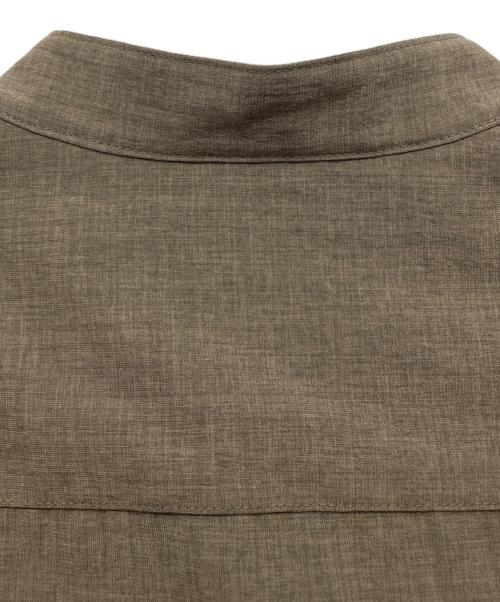 STEVEN ALAN（スティーブンアラン）STEVEN ALAN (スティーブンアラン) LNN/TCH BAND COLLAR SHIRT-BOLD ブラウン サイズ:Ⅼの古着・服飾アイテム