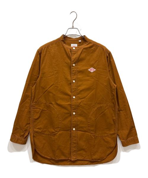 DANTON（ダントン）DANTON (ダントン) バンドカラーシャツ ブラウン サイズ:42の古着・服飾アイテム