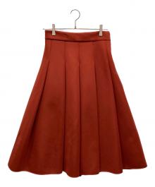 ebure（エブール）の古着「ボンディングフレアスカート」｜レッド