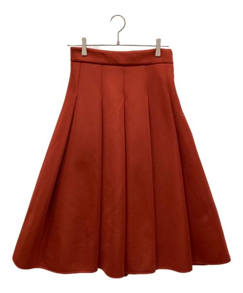 ebure（エブール）EBURE (エブール) ボンディングフレアスカート レッド サイズ:36の古着・服飾アイテム