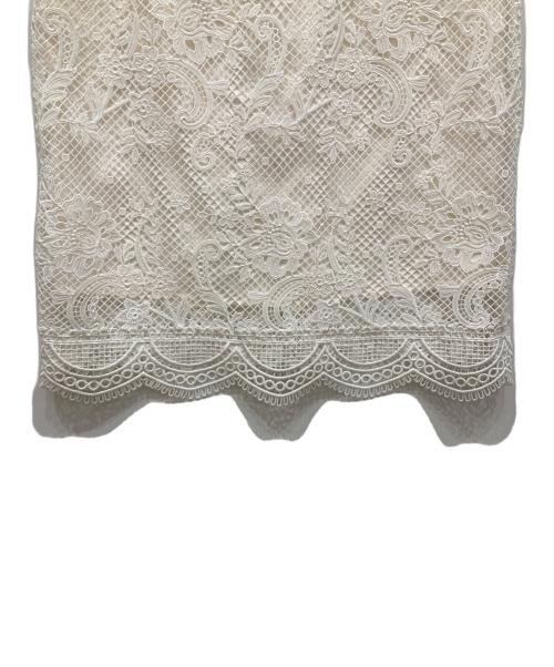 allureville（アルアバイル）allureville (アルアバイル) メッシュレーススカート ホワイト サイズ:1の古着・服飾アイテム