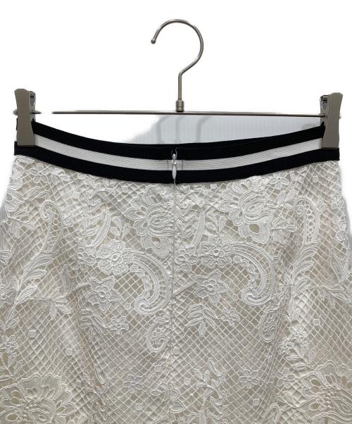 allureville（アルアバイル）allureville (アルアバイル) メッシュレーススカート ホワイト サイズ:1の古着・服飾アイテム