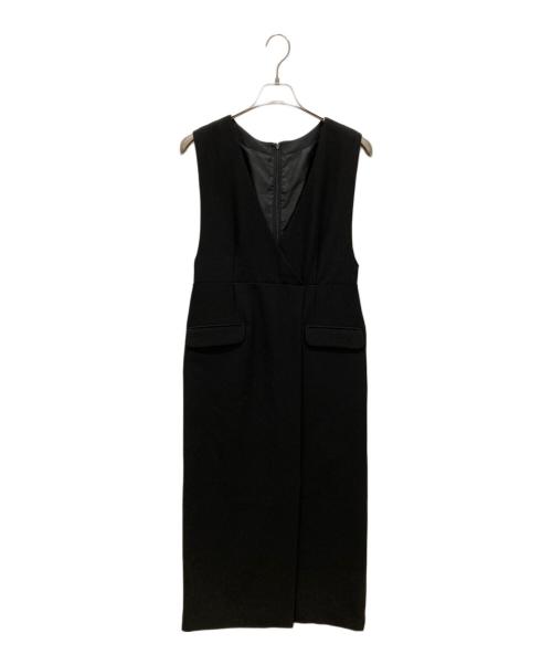 Apuweiser-riche（アプワイザーリッシェ）Apuweiser-riche (アプワイザーリッシェ) ラップストレートジャンスカ ブラック サイズ:SIZE 2の古着・服飾アイテム